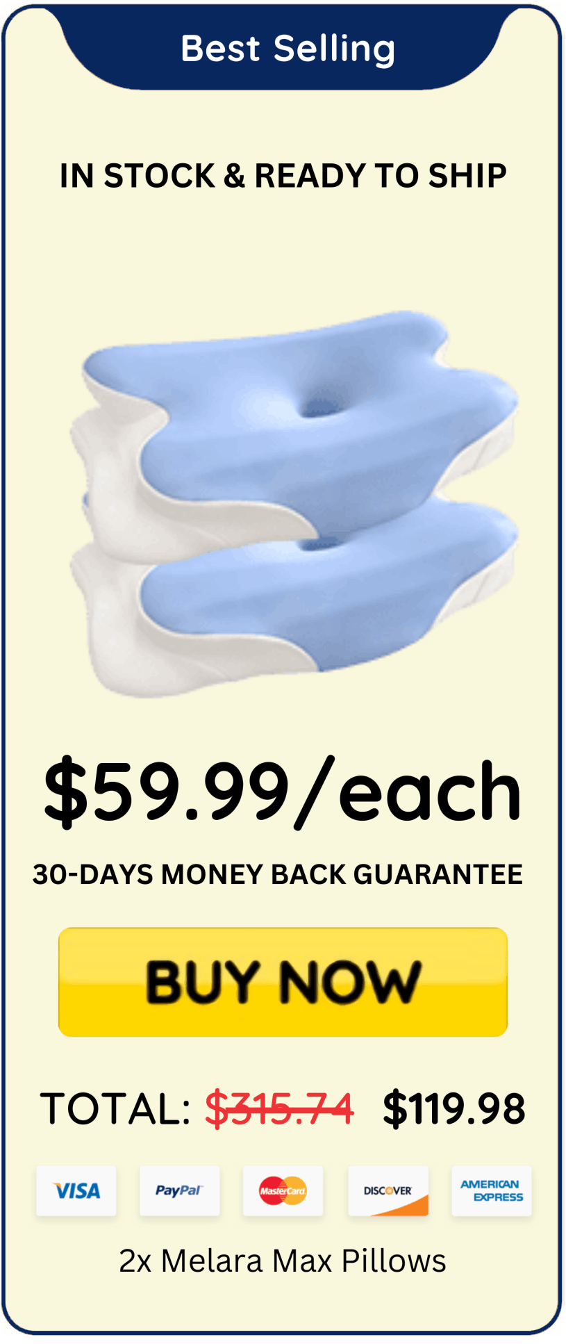 Melara Max Pillow offer price 